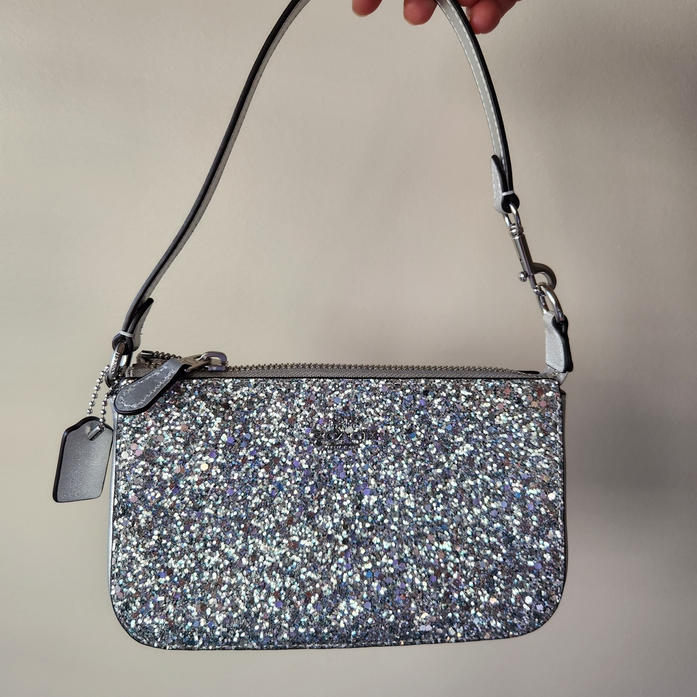 Coach Nolita 19 Silver Glitter Women's Bag